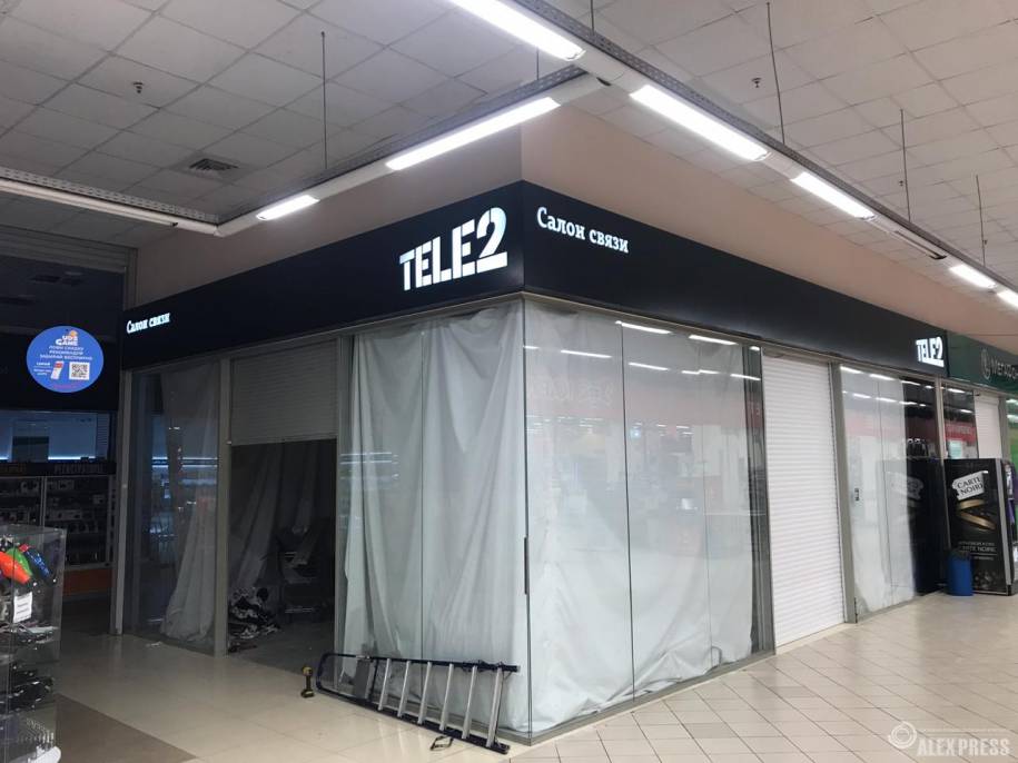 Вывеска в интерьере для Теле2