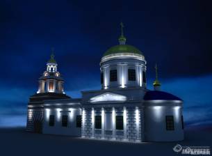 Архитектурно-художественная подсветка церкви в Царицыно, Казань