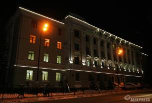 Архитектурная подсветка здания КГМУ, Казань