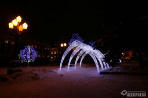 Новогоднее оформление площади в Казани